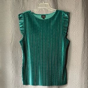 Worthington Velvet Emerald Green Sleeveless Blouse